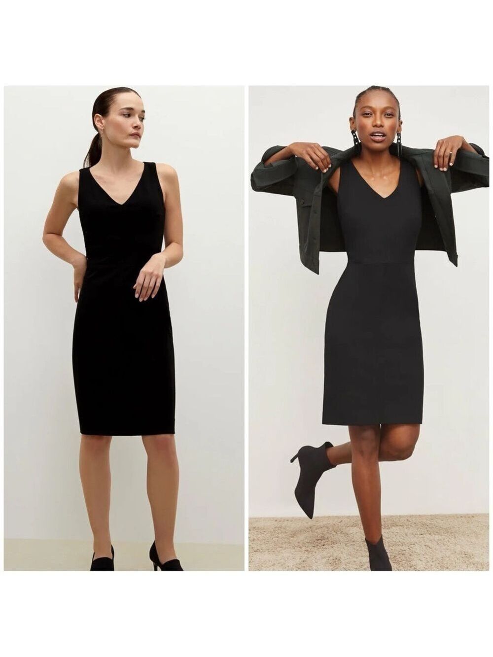 MM Lafleur The Rachel Dress Ponte Fabric in Black